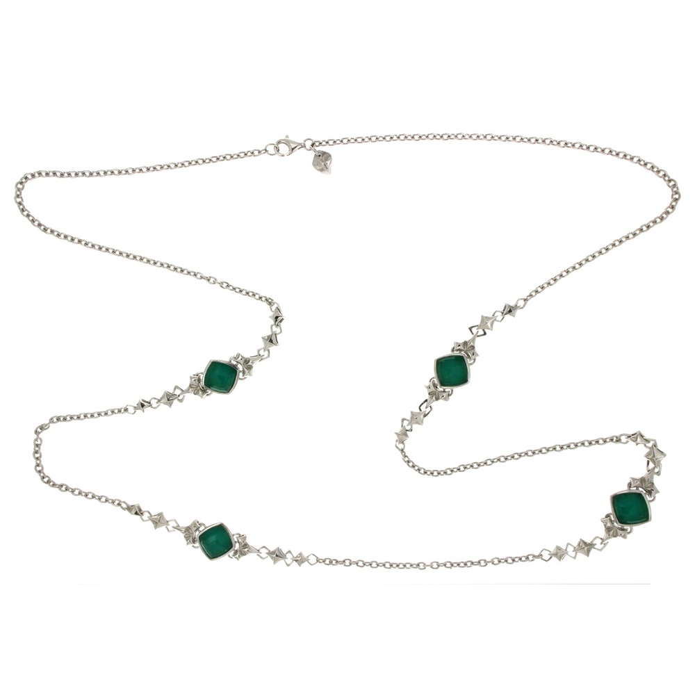COPY - Stephen Webster Silver Chrysoprase Quartz Necklace